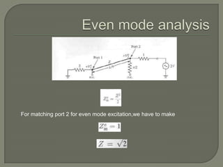 Equal Split Wilkinson Power Divider - Project Presentation | PPTX