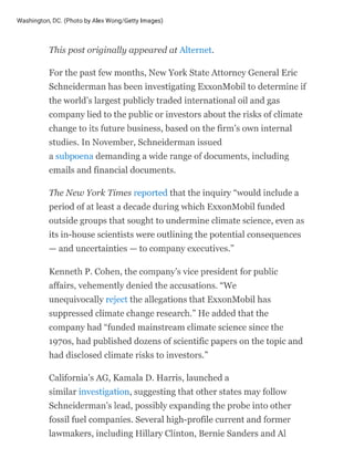 Will exxon have to pay for years of misleading the public    bill moyers