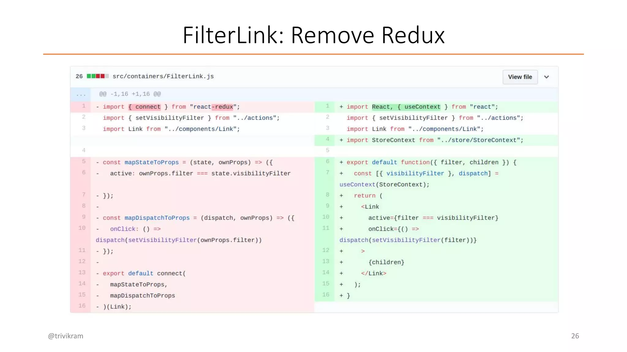 FilterLink: Remove Redux
@trivikram 26
 