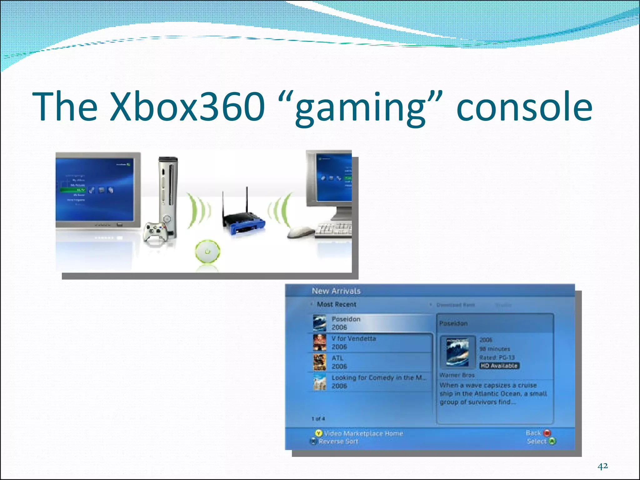 The Xbox360 “gaming” console 