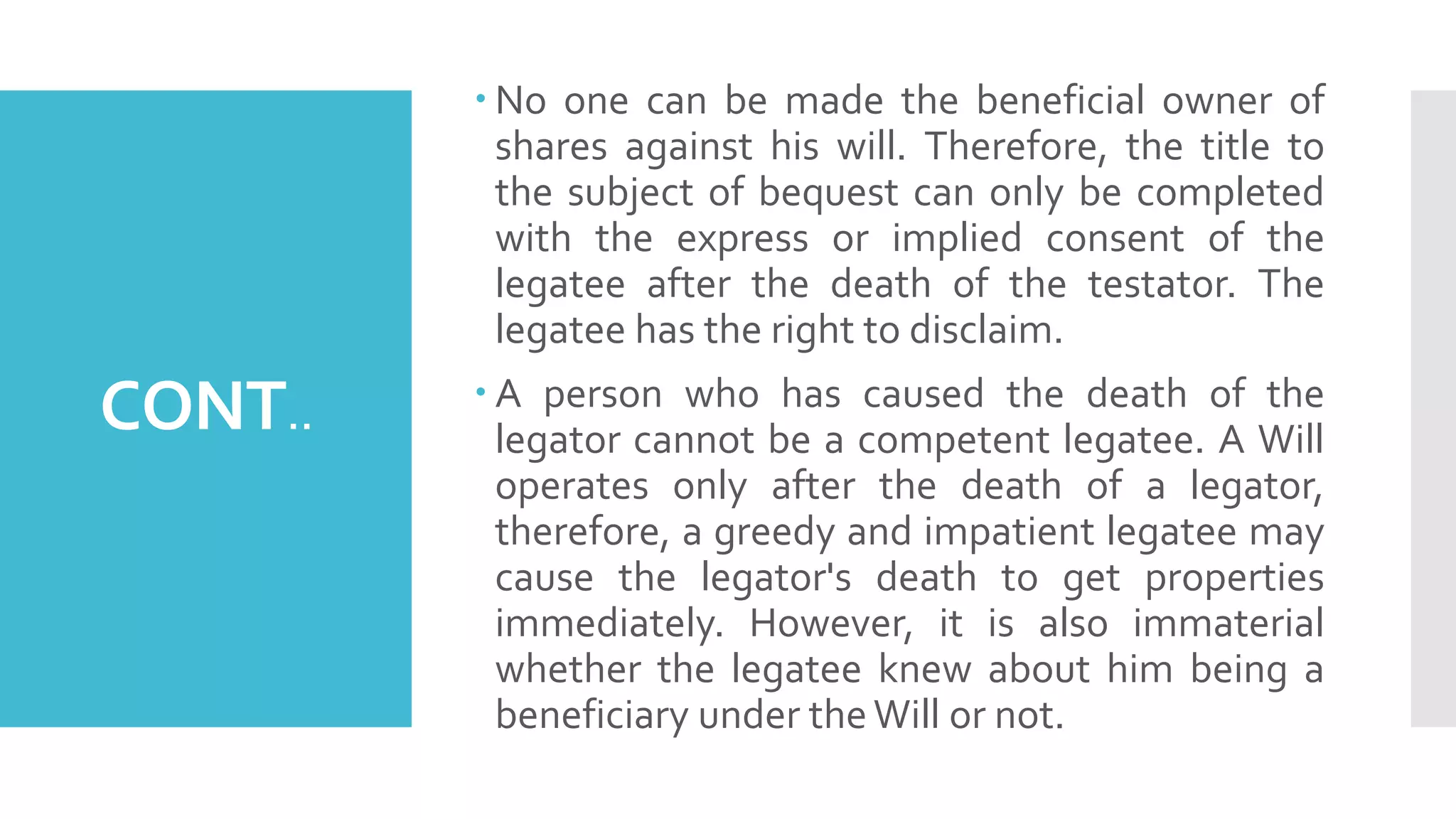 Lagatee Will-Wasiyat under Islamic law | PPTX