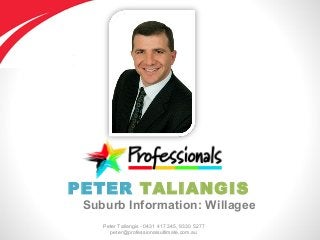 Peter Taliangis - 0431 417 345, 9330 5277
peter@professionalsultimate.com.au
PETER TALIANGIS
Suburb Information: Willagee
 