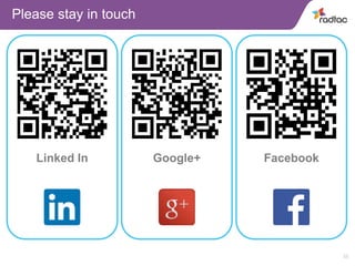 35
Please stay in touch
Linked In Google+ Facebook
 