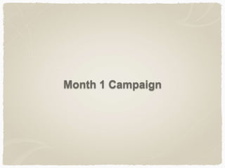 Month 1 Campaign
 