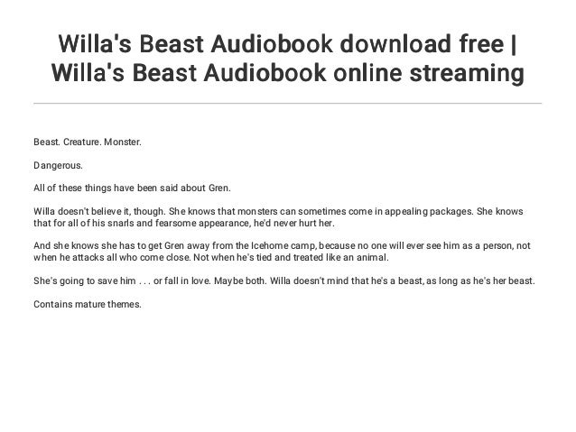 Willa S Beast Audiobook Download Free Willa S Beast Audiobook Onlin Willa S Beast Audiobook Download Free Willa S Beast Audiobook Onlin