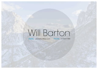 Will Barton's Portfolio