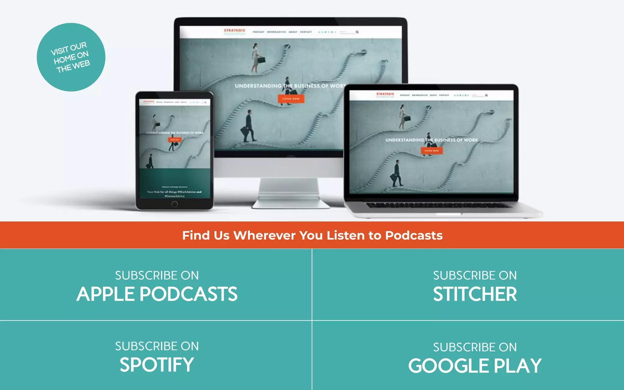 VISIT OUR
HOME ON
THE WEB
Find Us Wherever You Listen to Podcasts
SUBSCRIBE ON
APPLE PODCASTS
SUBSCRIBE ON
STITCHER
SUBSCRIBE ON
GOOGLE PLAY
SUBSCRIBE ON
SPOTIFY
 