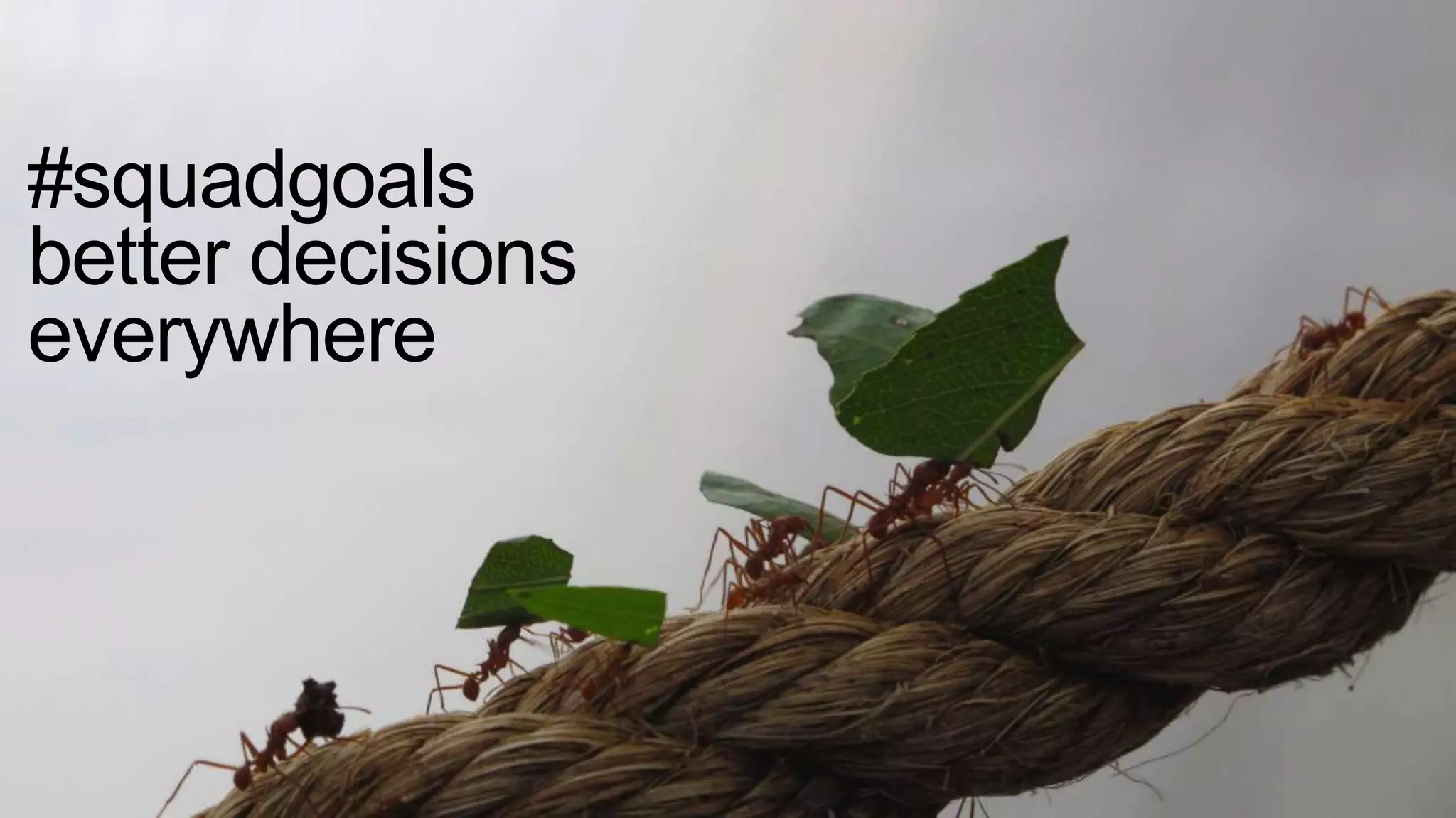 #squadgoals
better decisions
everywhere
 