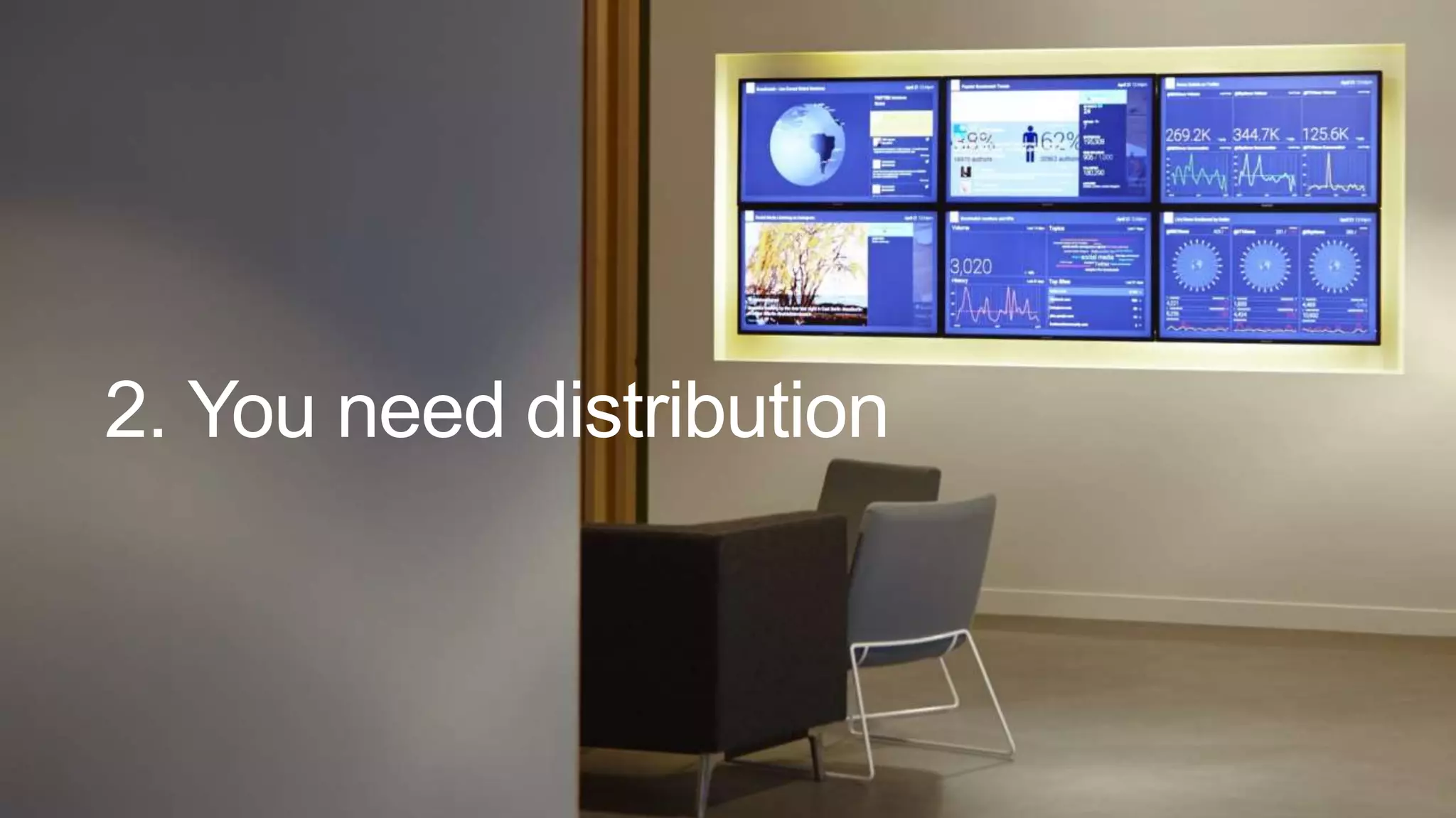 2. You need distribution
 