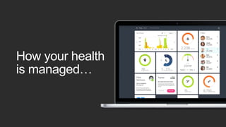 How your health
is managed…
 