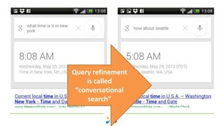 Query refinement
is called
“conversational
search”
 