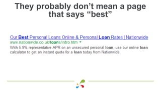 They probably don’t mean a page
that says “best”
 