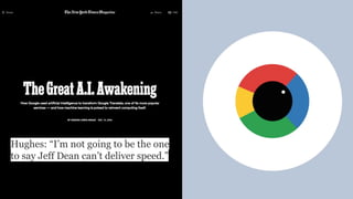 Hughes: “I’m not going to be the one
to say Jeff Dean can’t deliver speed.”
 