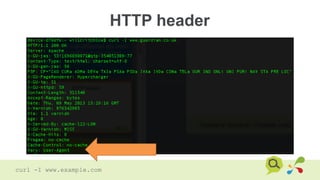HTTP header
curl -I www.example.com
 