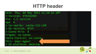 HTTP header
curl -I www.example.com
 