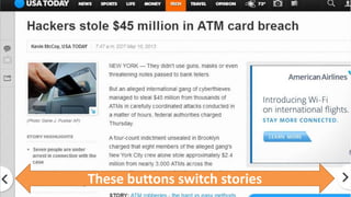 These buttons switch stories
 