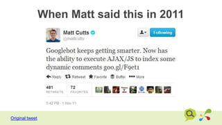 When Matt said this in 2011
Original tweet
 