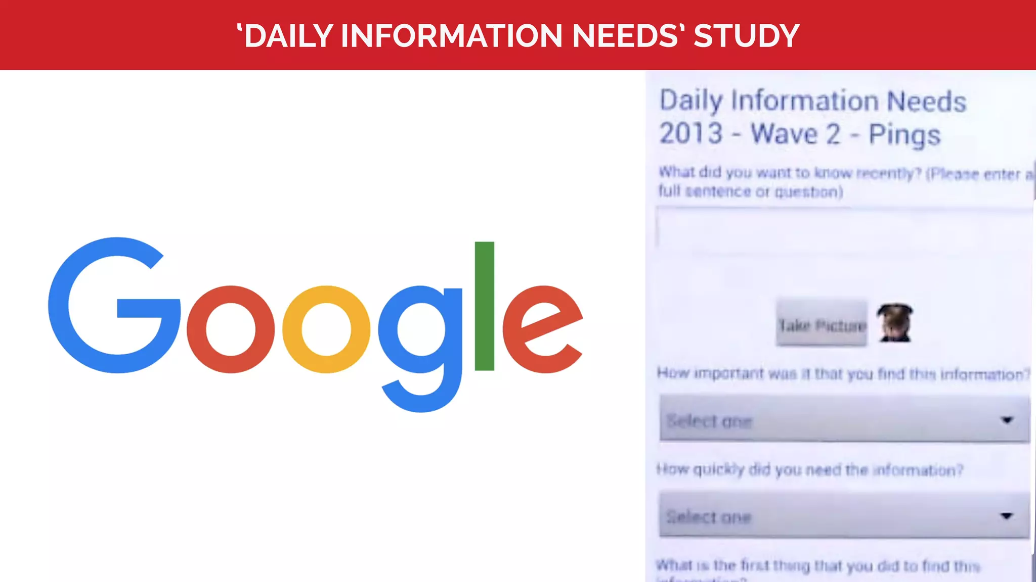 ‘DAILY INFORMATION NEEDS’ STUDY
 