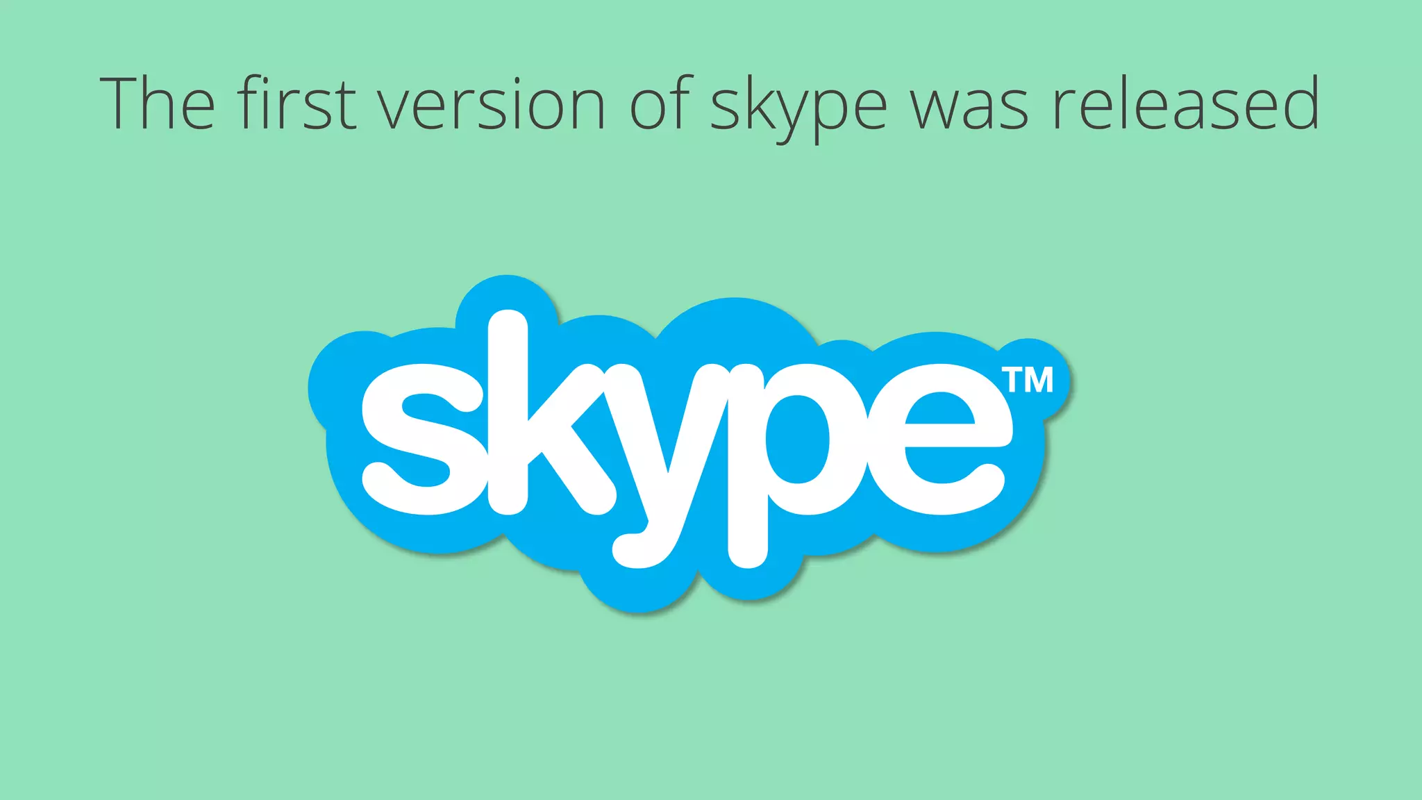 The first version of skype was released 
 