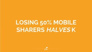 LOSING 50% MOBILE 
SHARERS HALVES K 
 