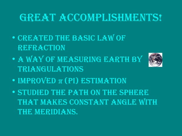 Willebrord van royen snell PPT