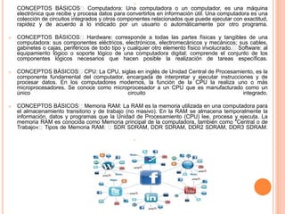conceptos basicos de computacion. | PPTX