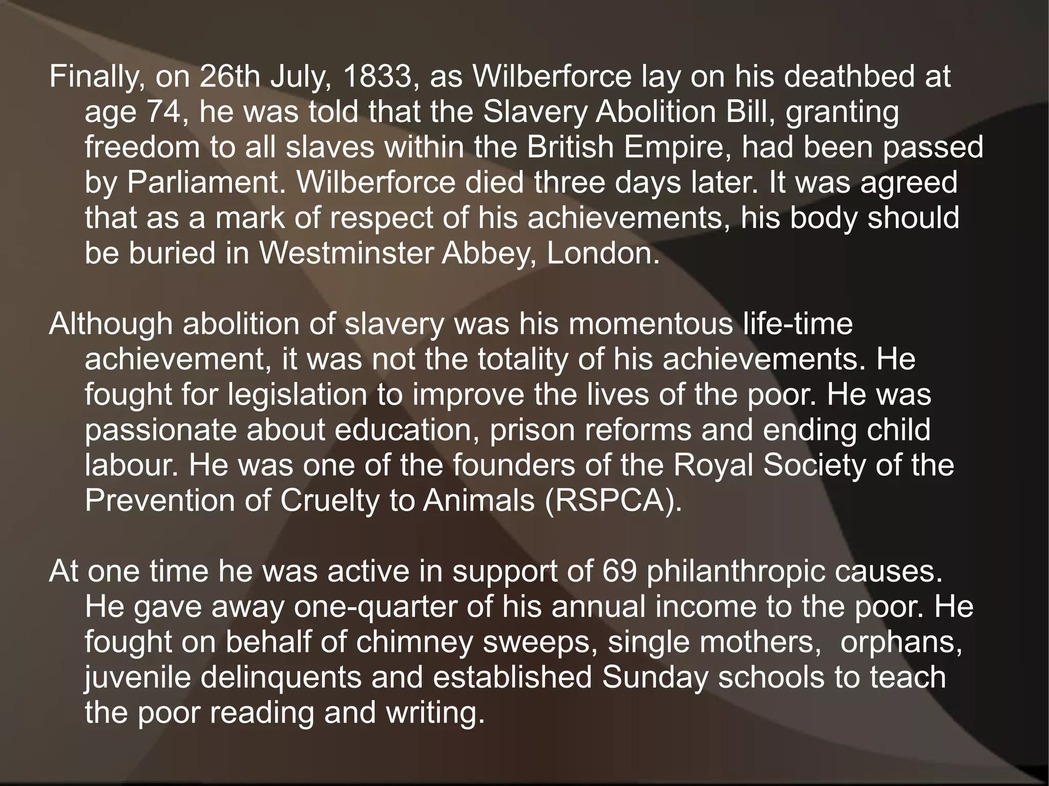 The William Wilberforce Story | PPT