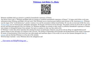William Blake Innocence | PPT