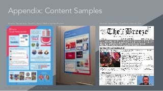 Appendix: Content Samples
Internal	Awareness:	Monthly	Social	Media	Update	Posters Internal	Awareness:	Quarterly	Internal	Zine
Will Chamberlain, Social Media - 310 926 1516
 