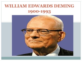 WILLIAM EDWARDS DEMING
1900-1993
 