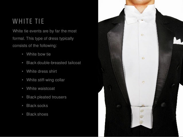 black tie white tie dress code