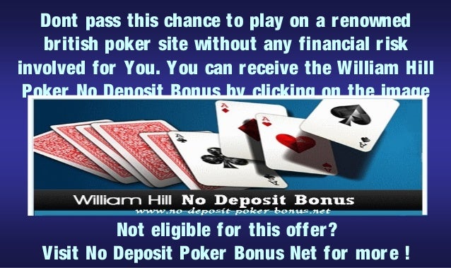 No deposit poker bonus codes