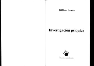 William James y la Investigación Psíquica
