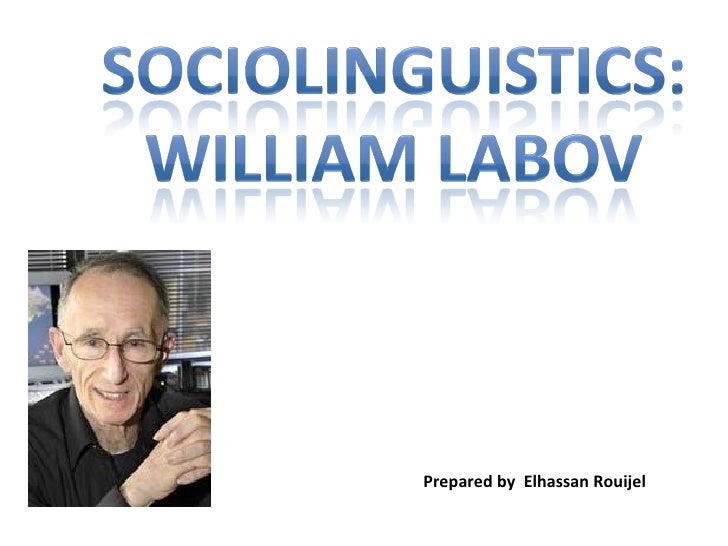 Victoria Labov Labov Insécurité Linguistique : Regards sur l’insécurité linguistique ...