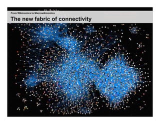 From Wikinomics to Macrowikinomics

The new fabric of connectivity
 