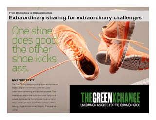 From Wikinomics to Macrowikinomics

Extraordinary sharing for extraordinary challenges




                                     8 | © 2009 Anthony D. Williams. All Rights Reserved.
 