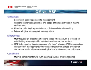 Msp Environment. Examples Darren Williams and Danna Campbell Canada's Approach to Marine Spatial ...