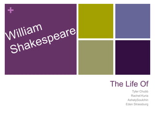 William Shakespeare The Life Of Tyler Chubb Rachel Kuria AshelySoulchin Eden Strassburg 