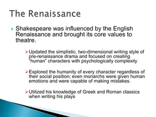 Theatres during Shakespeare’s time