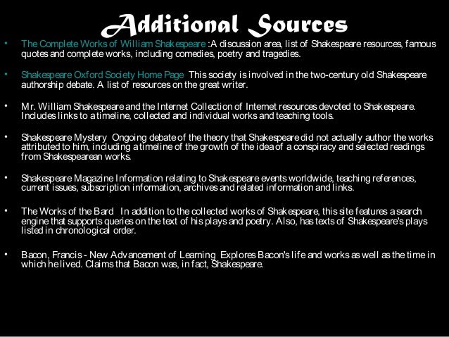 william shakespeare authorship authorship of shakespeare works