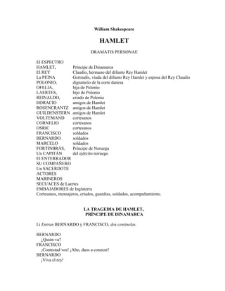 William shakespeare hamlet
