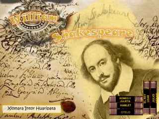 William Shakespeare EL REY LEAR JULIO CÉSAR ROMEO Y JULIETA XiomaraIntorHuaripata HAMLET OTELO 