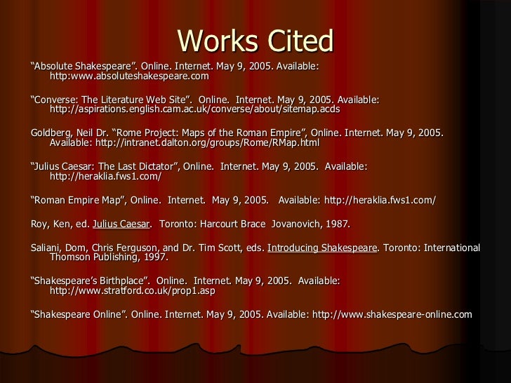 william shakespeare julius caesar works of julius caesar