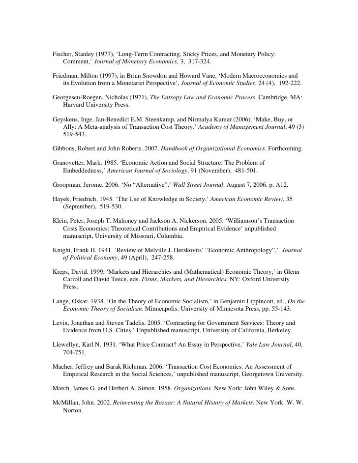 Transaction costs framework picture