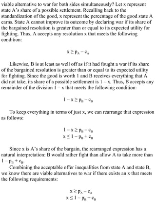 William spaniel game theory 101 the rationality of war | PDF