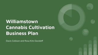Williamstown
Cannabis Cultivation
Business Plan
Davis Collison and Rosa Kirk-Davidoff
 