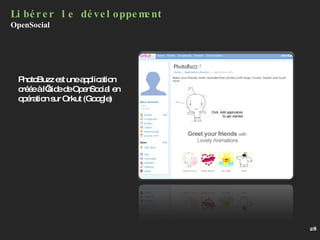 PhotoBuzz est une application créée à l’aide de OpenSocial en opération sur Orkut (Google) Libérer le développement OpenSocial 