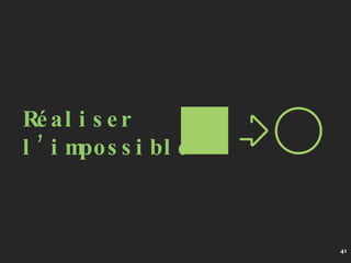 Réaliser l’impossible 