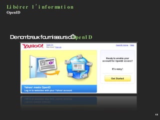 De nombreux fournisseurs d’ OpenID Libérer l’information OpenID 