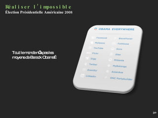 Réaliser l’impossible Élection Présidentielle Américaine 2008 Tout le monde n’a pas les moyens de Barack Obama… 